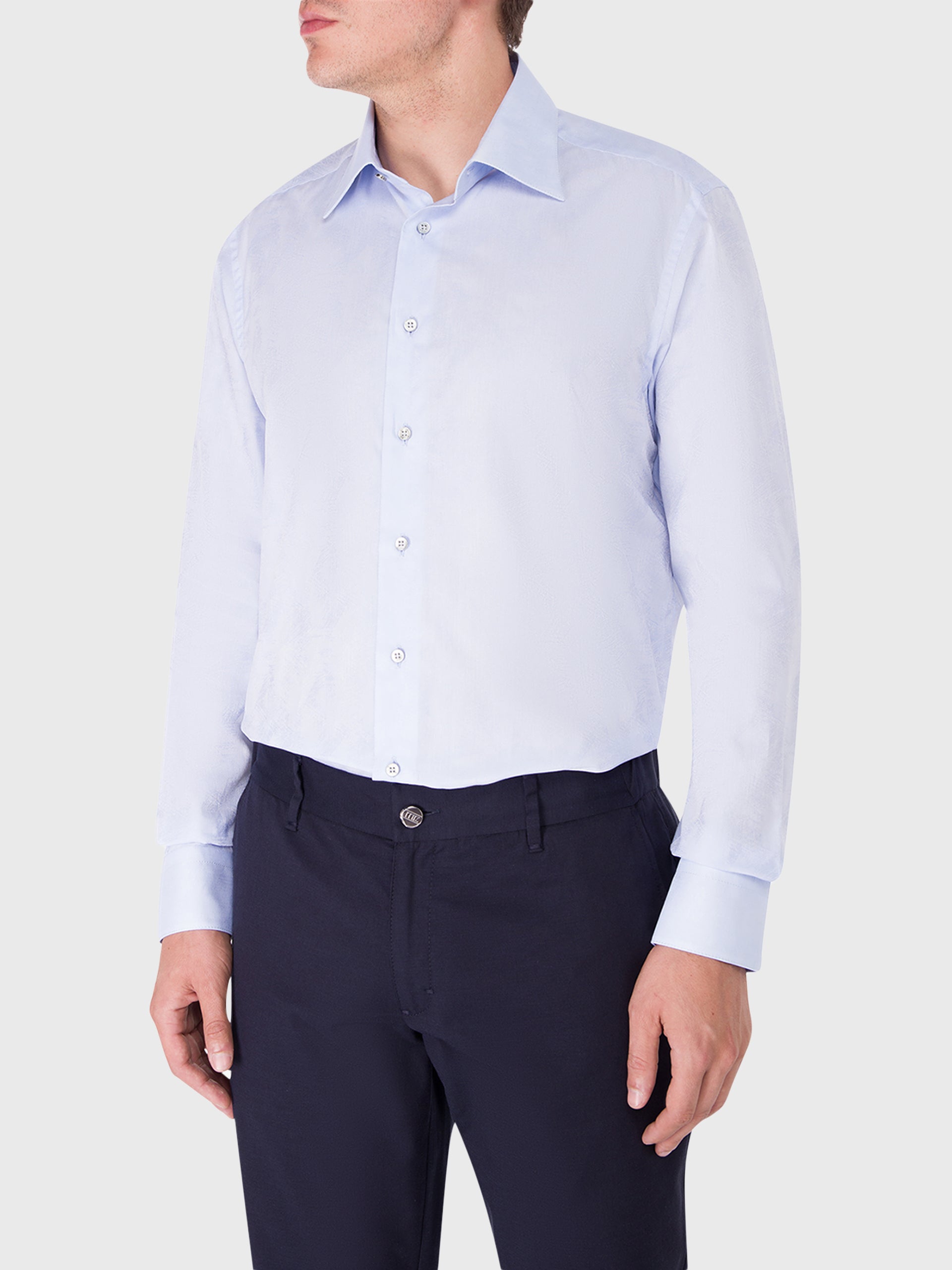 Хлопковая рубашка с длинным рукавом