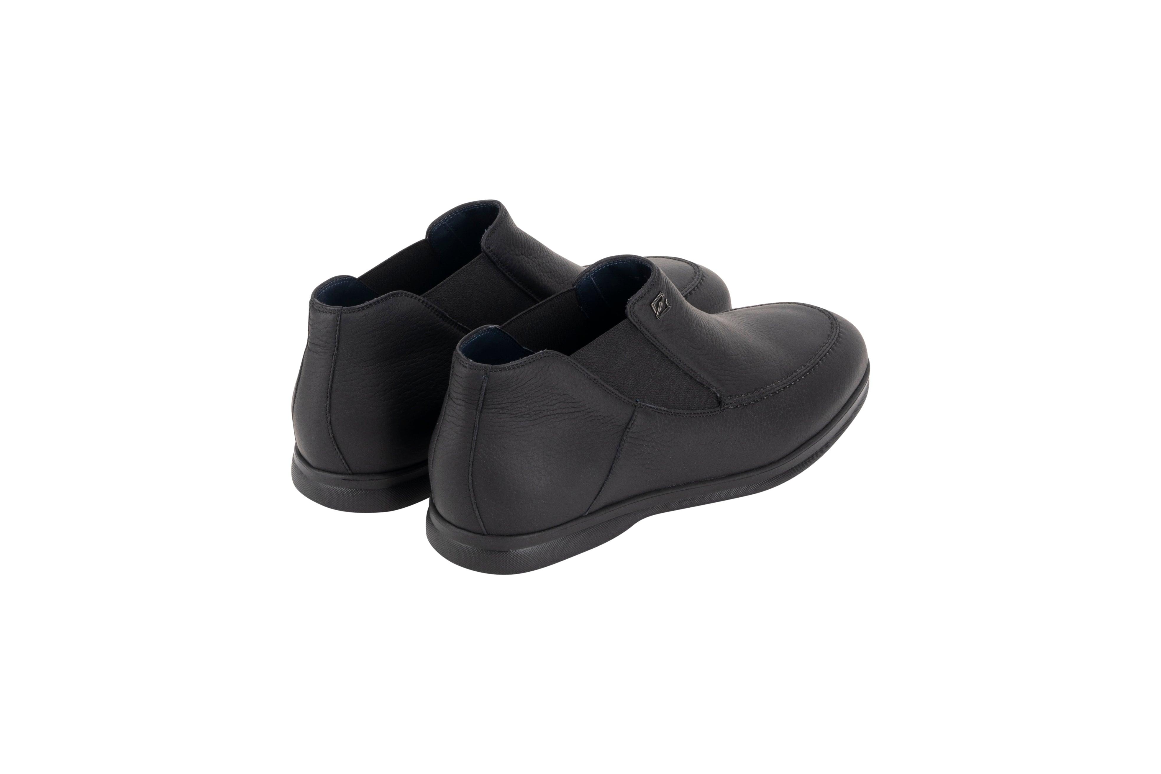 Черные кожаные сапоги по щиколотку - ZILLI