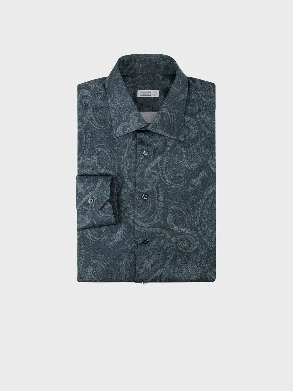 قميص بأكمام طويلة بنقشة بيزلي