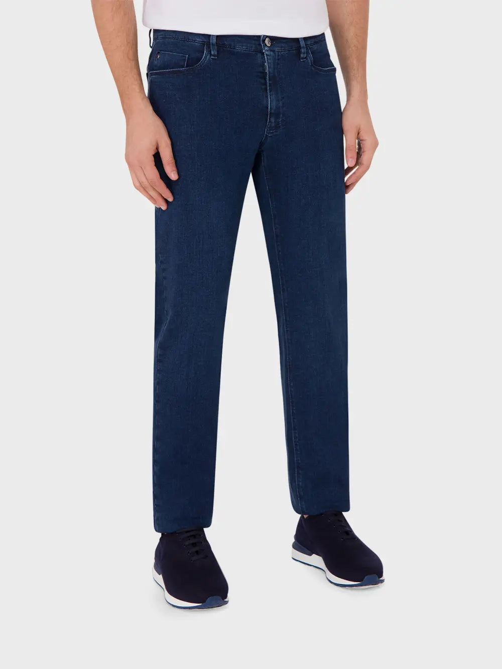 بنطلون جينز بقصة ضيقة من القطن