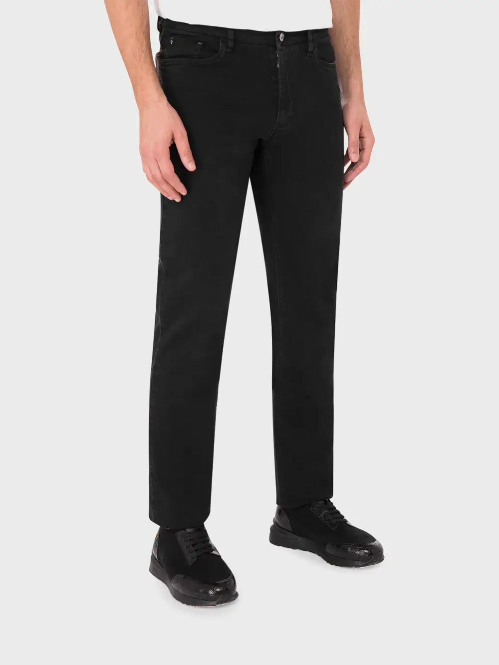 بنطلون جينز بقصة ضيقة من القطن