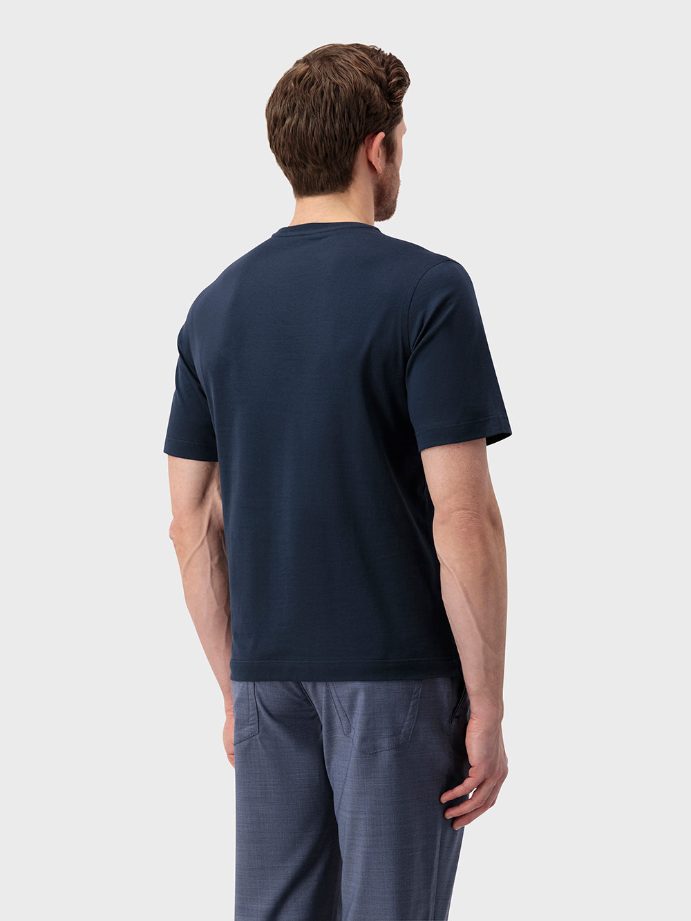 قميص قطن بتطريز "الأسد الكبير" من زيللي - أزرق كحلي