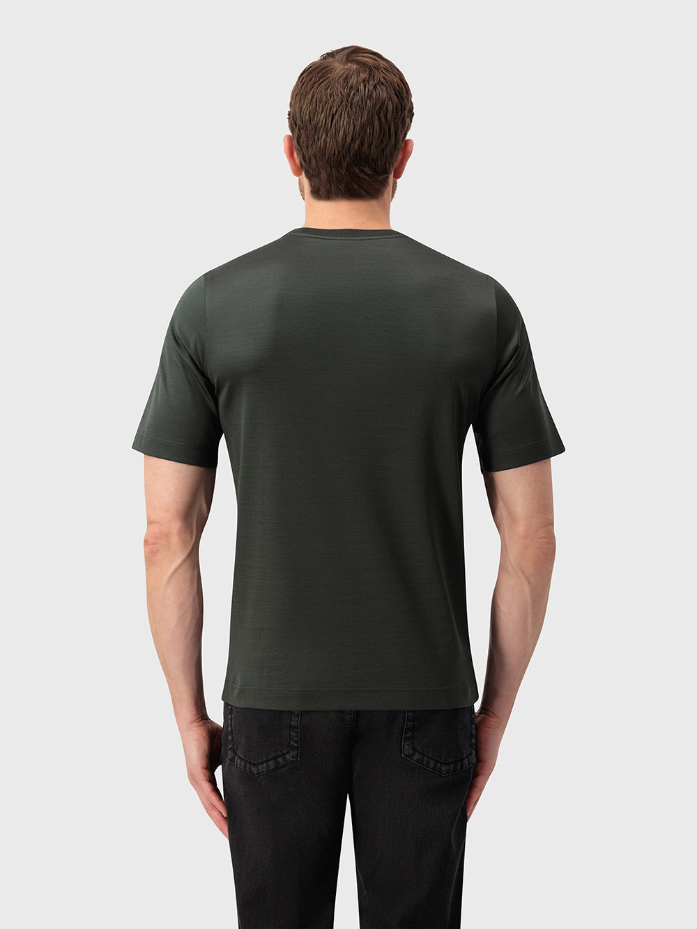 تي شيرت بشعار مطرز بالشعار - عسكري غامق