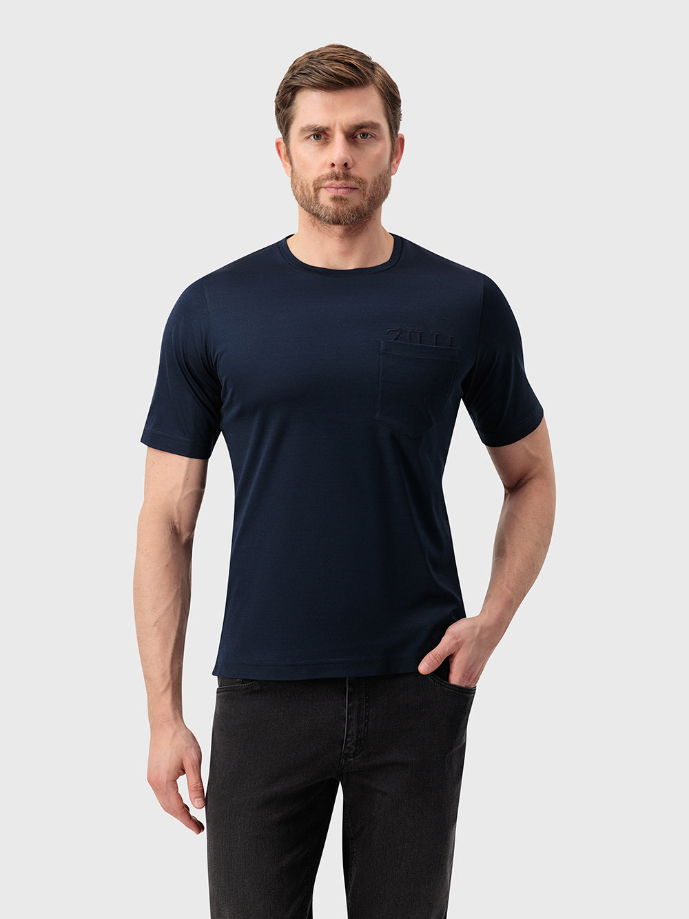 شعار التي شيرت - كحلي داكن