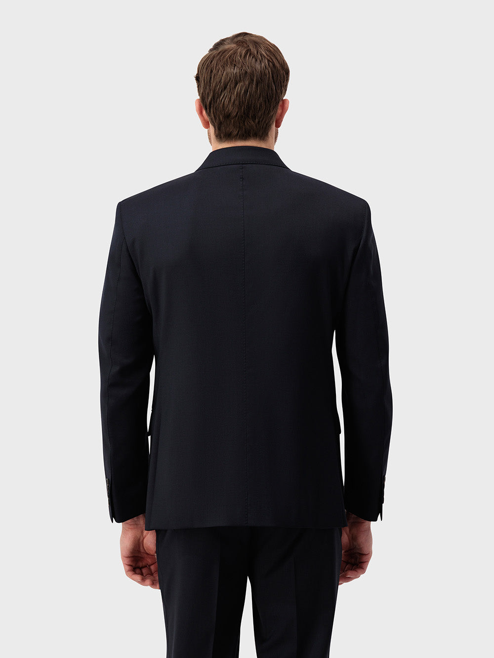 بدلة رسمية من الصوف البكر الرسمي - أزرق كحلي