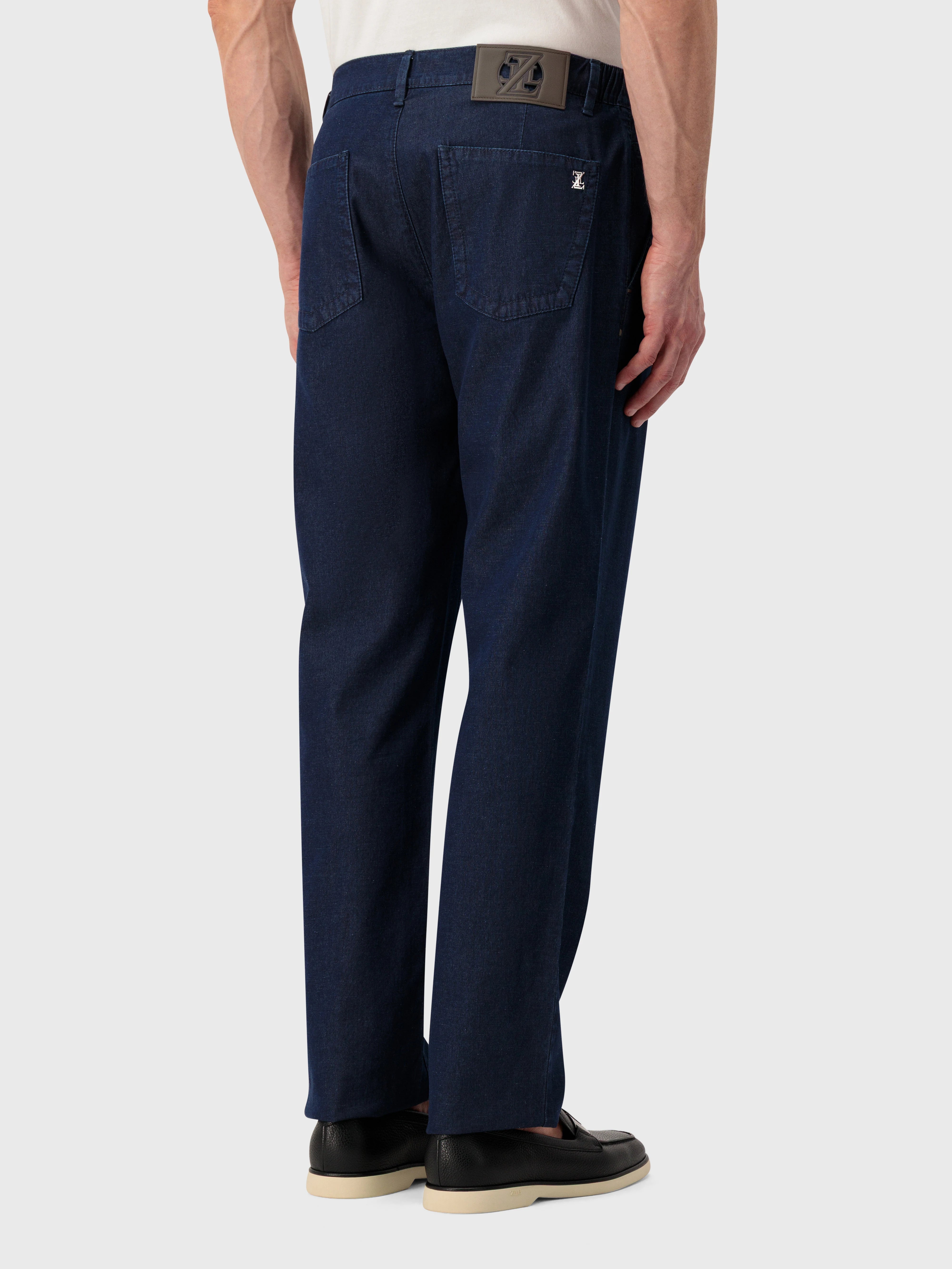 بنطلون بقصة ضيقة - أزرق عسكري