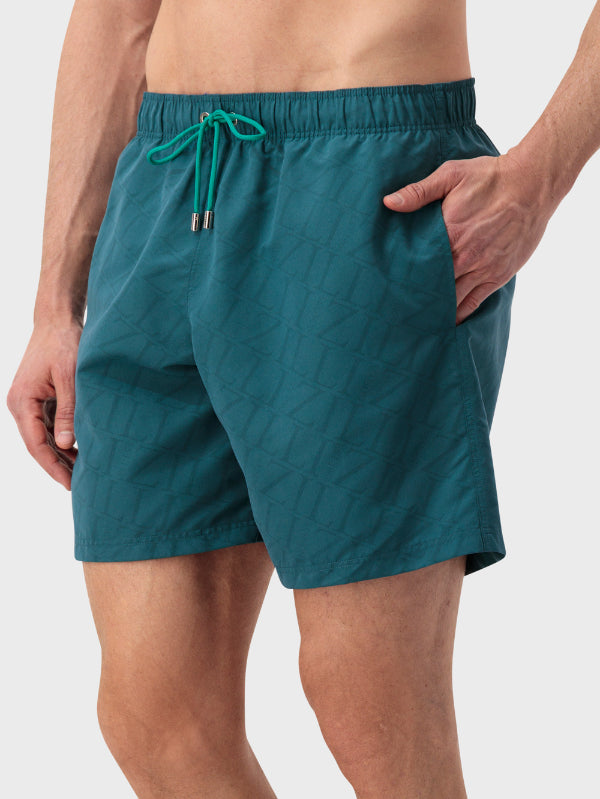 شورت سباحة "Maison ZILLI EST 1965" - طاووس