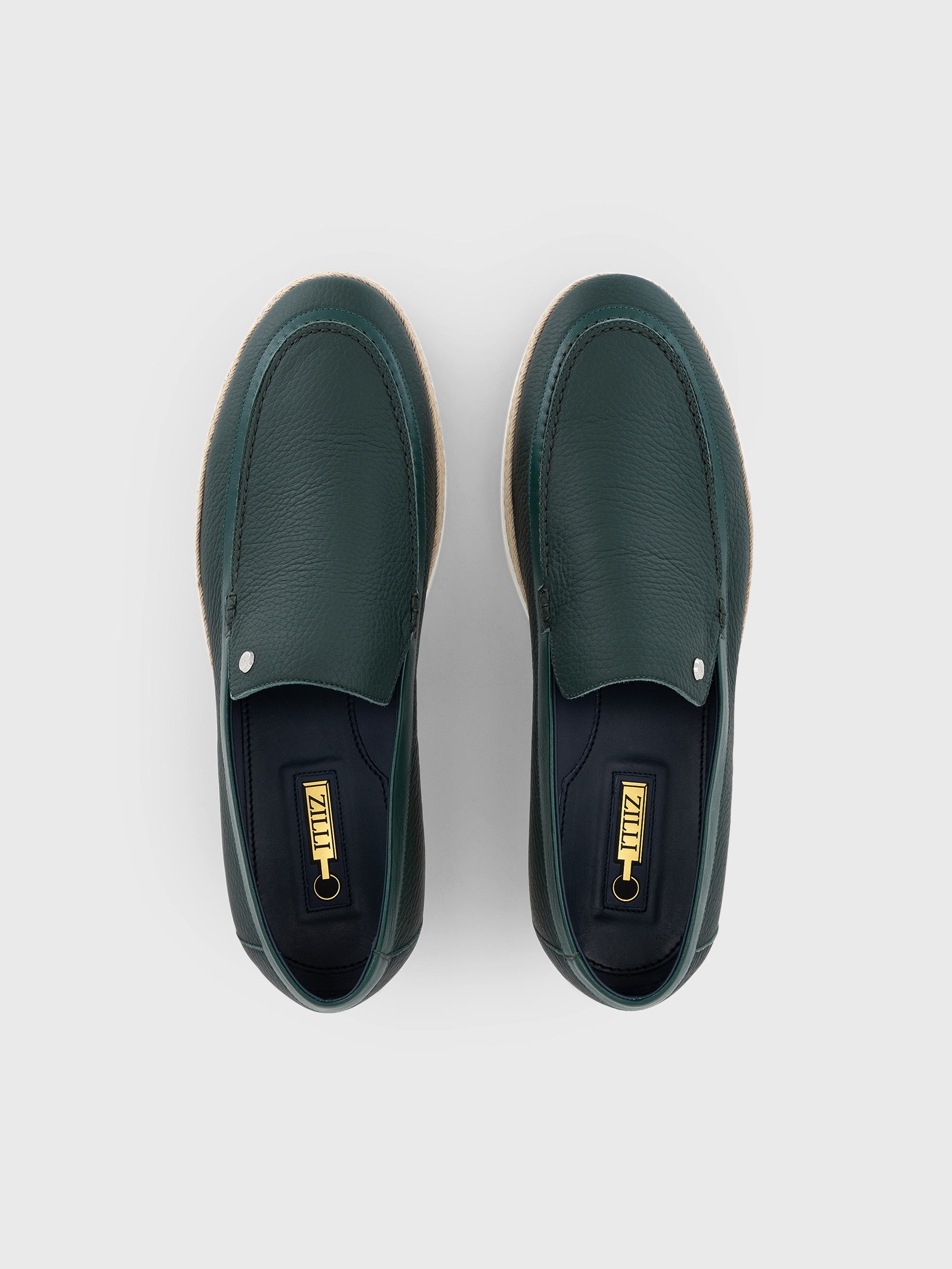 حذاء إسبادريل من جلد الغزال وجلد العجل