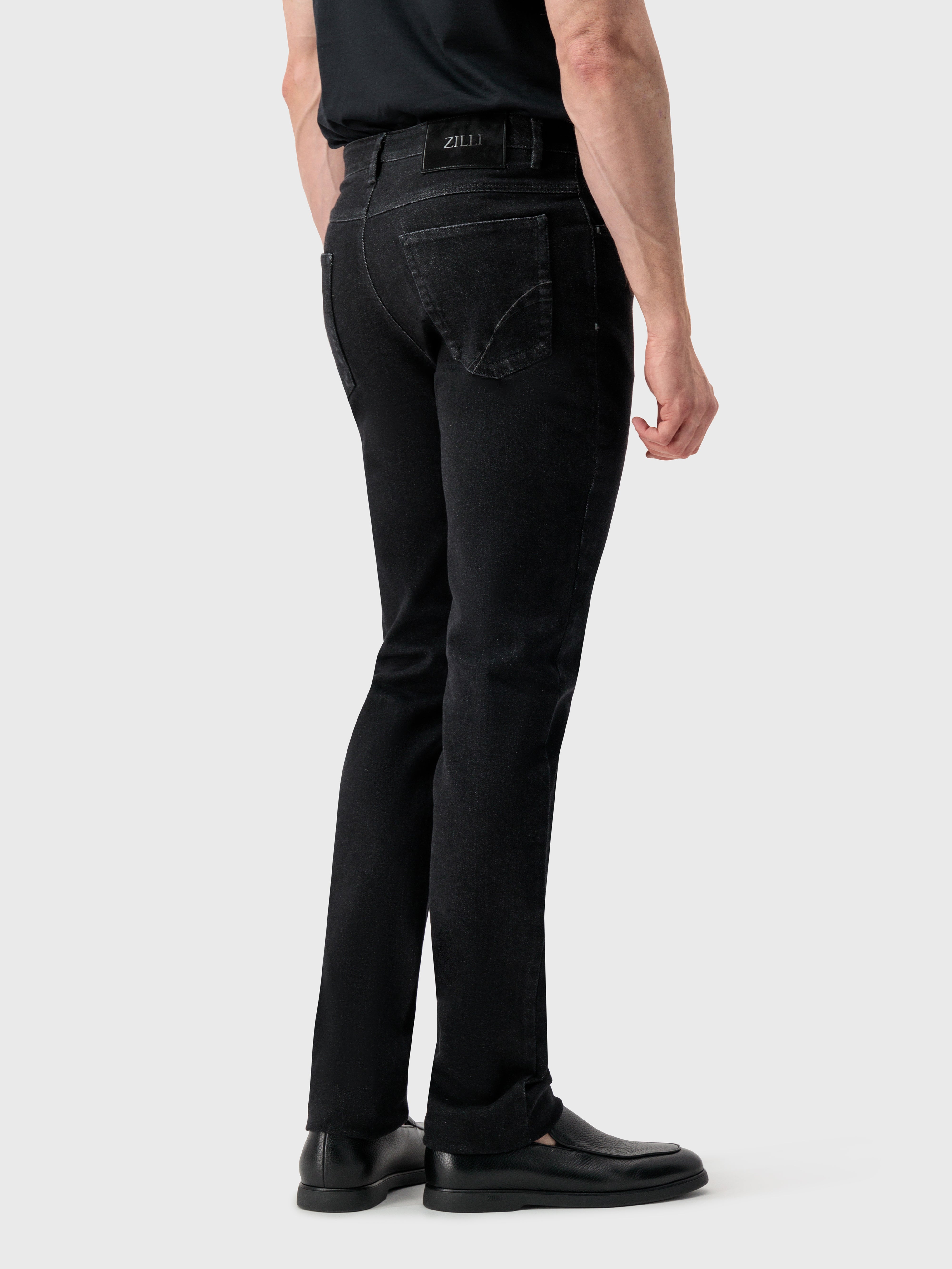 بنطلون جينز قطن أسود