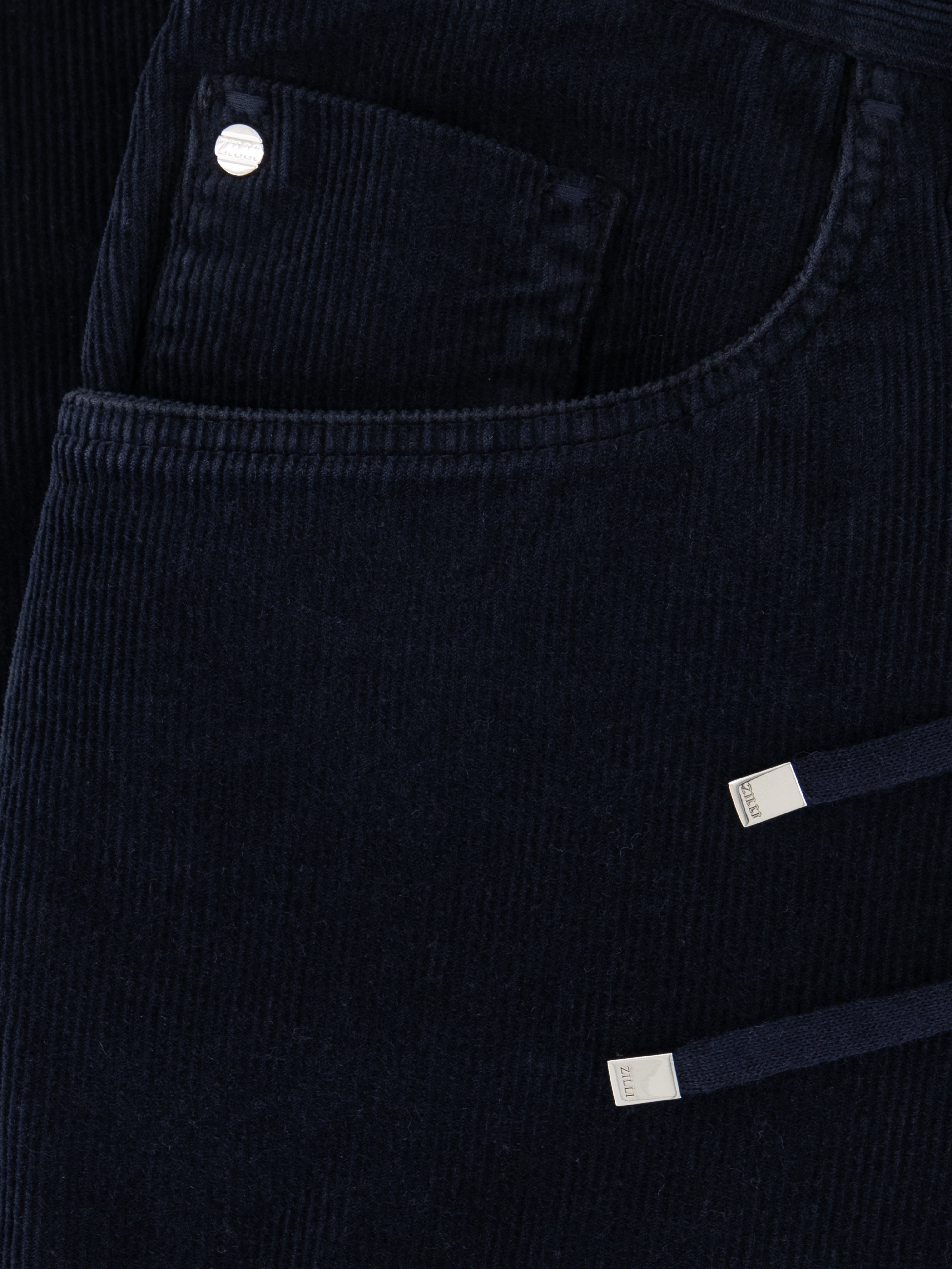 بنطلون جينز كوردوروي قطن أزرق داكن اللون الكحلي