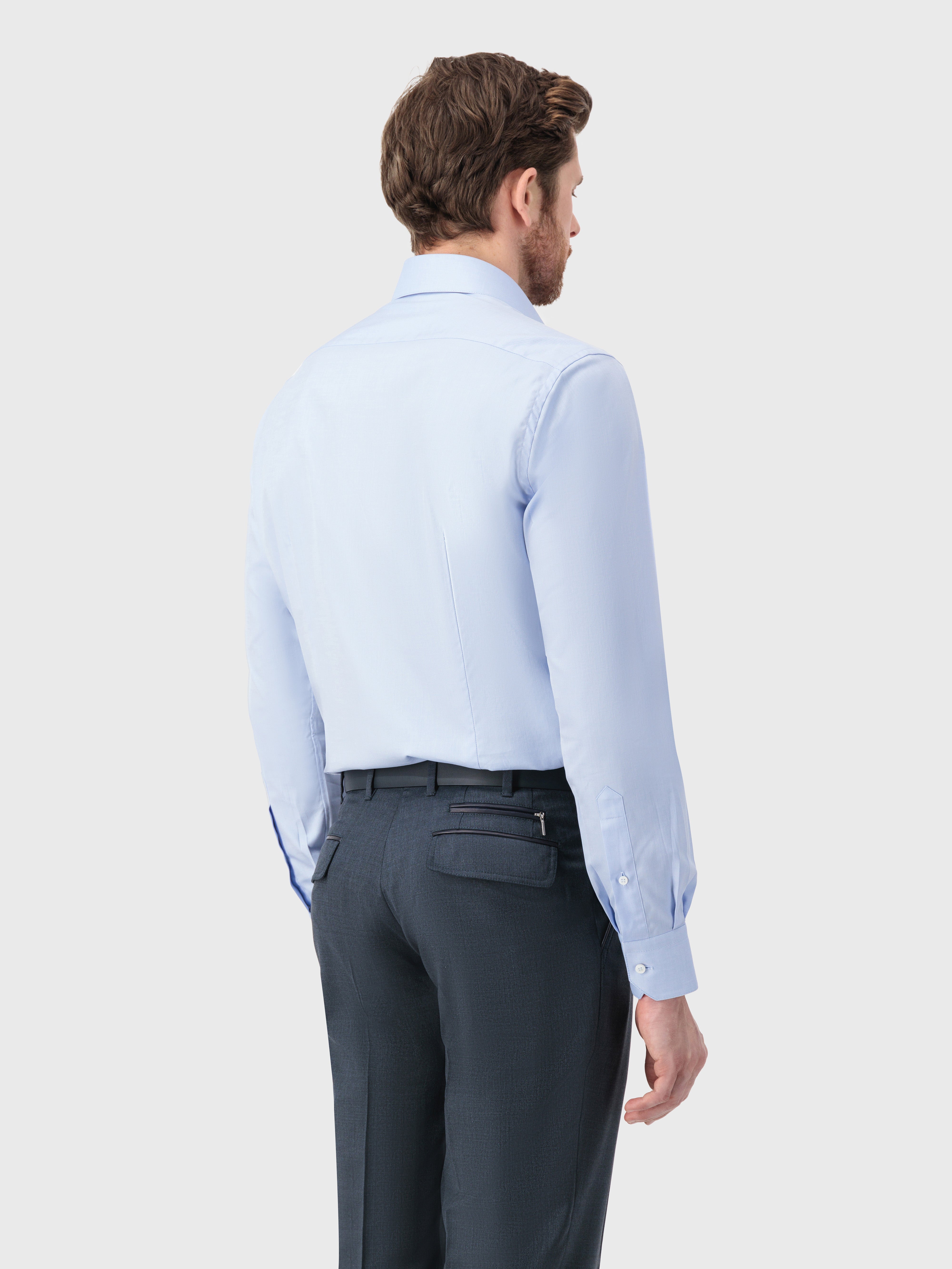 قميص قطن أزرق فاتح