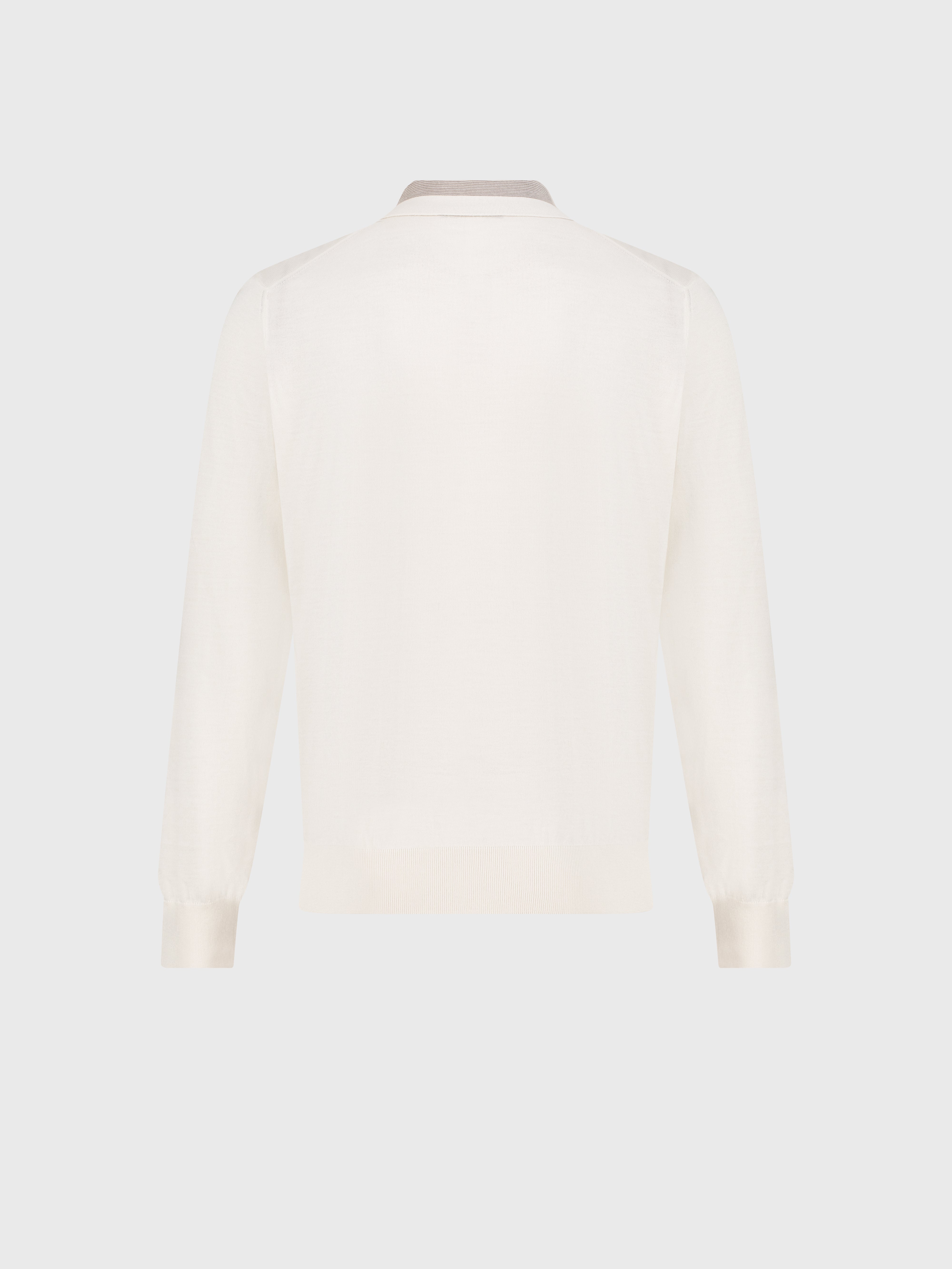 قميص بولو بسحاب أبيض