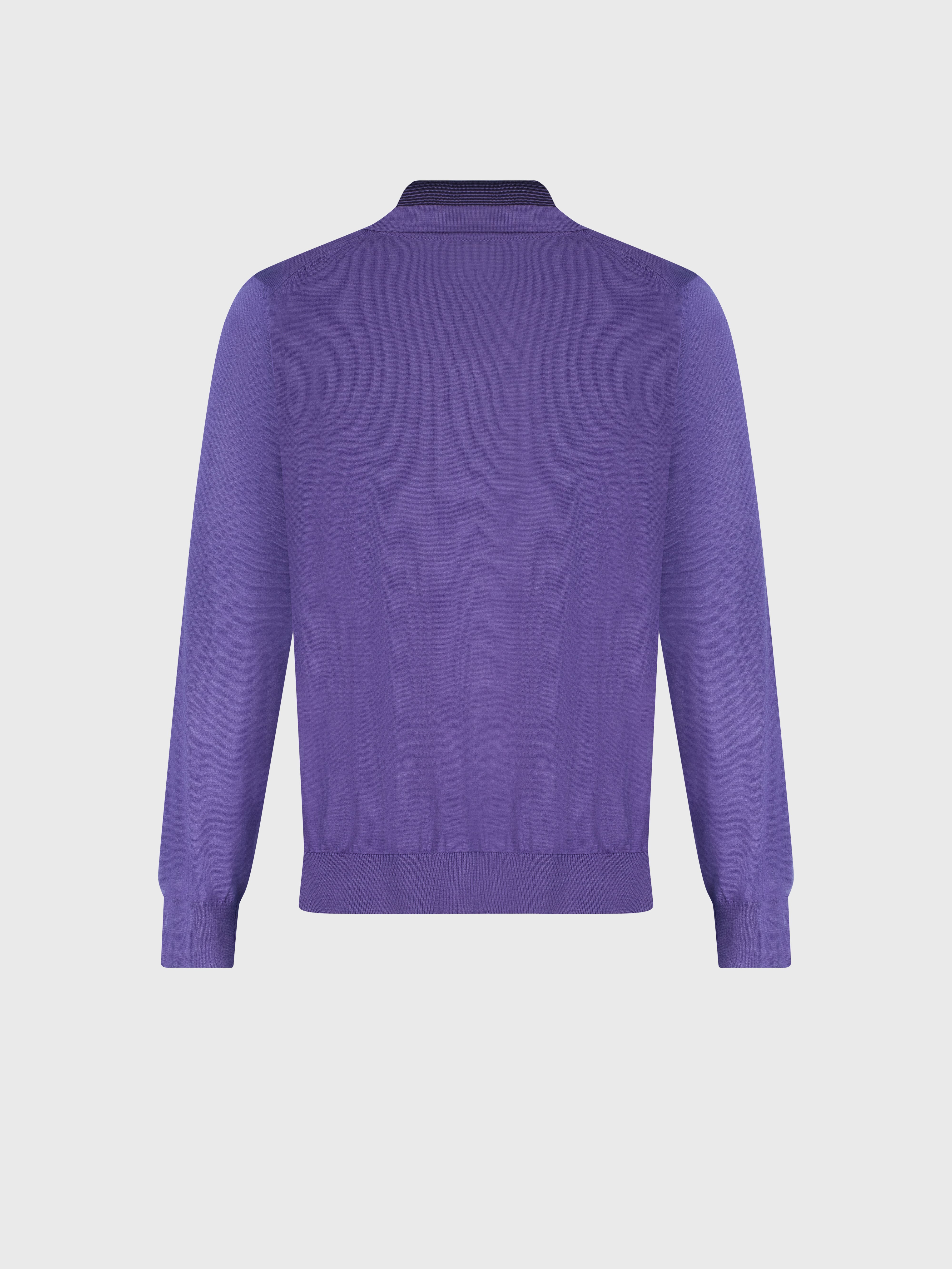 تي شيرت بولو بسحاب بنفسجي دخاني بنفسجي