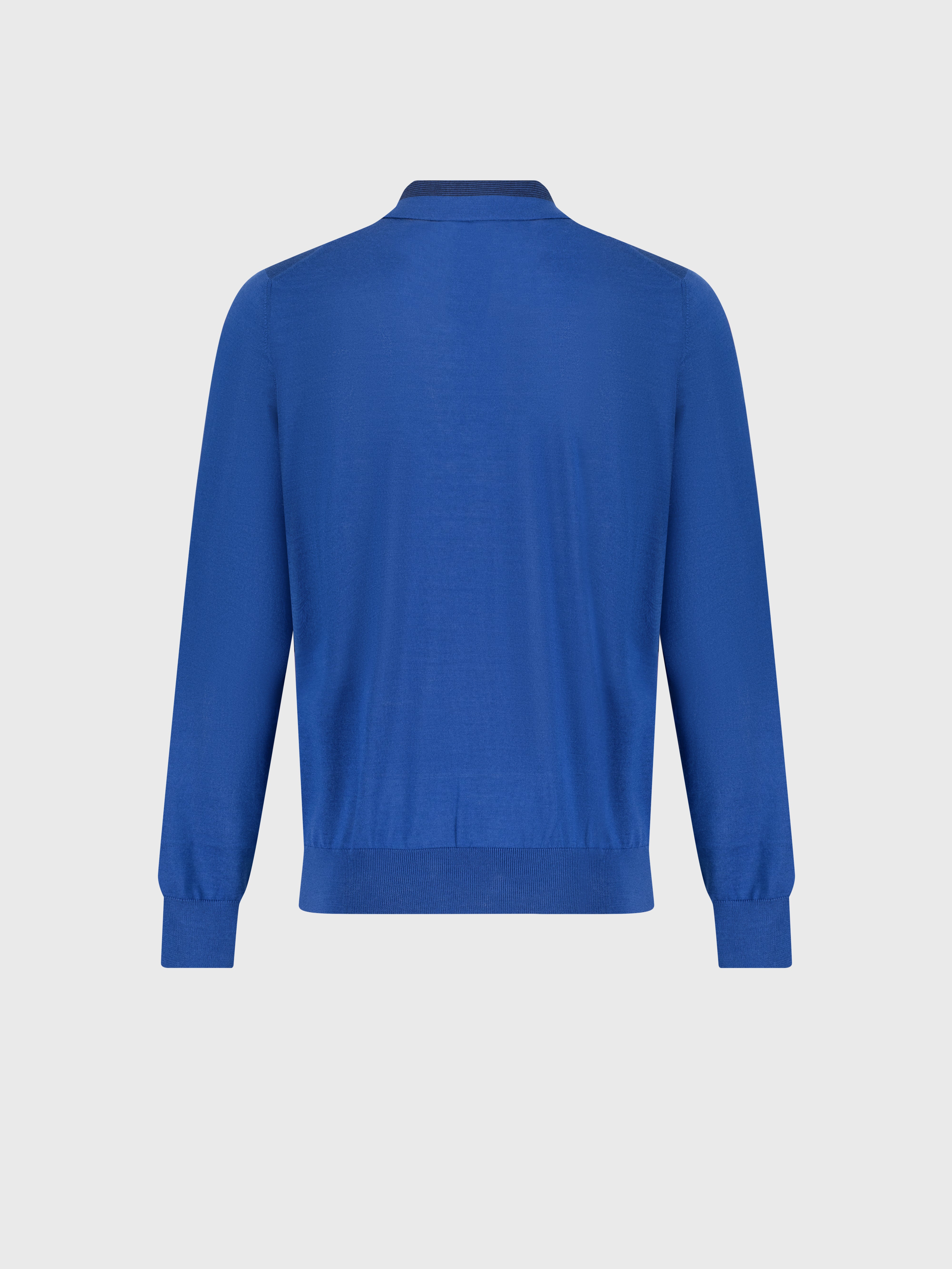 قميص بولو بسحاب أزرق فاتح