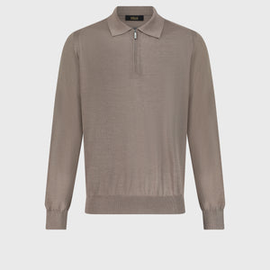 كنزة محبوكة بلون رمادي داكن