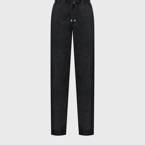 بنطلون بحزام خصر مطاطي رمادي أنثراسايت