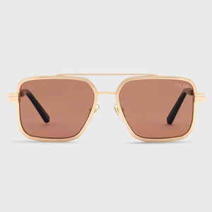 نظارة شمسية عمر - ذهبي لامع وأسود