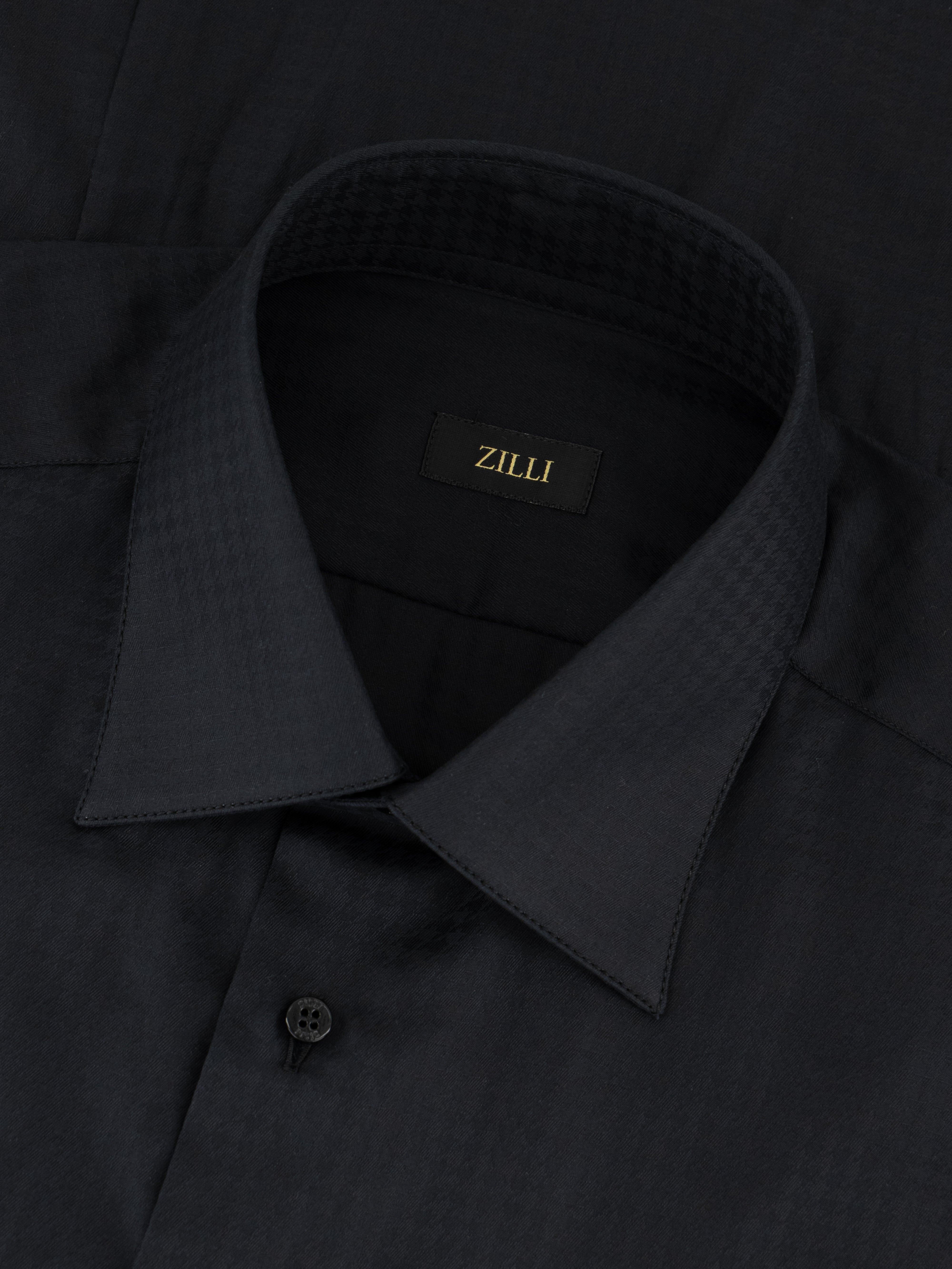 قميص بنقشة هاوندستوث أسود