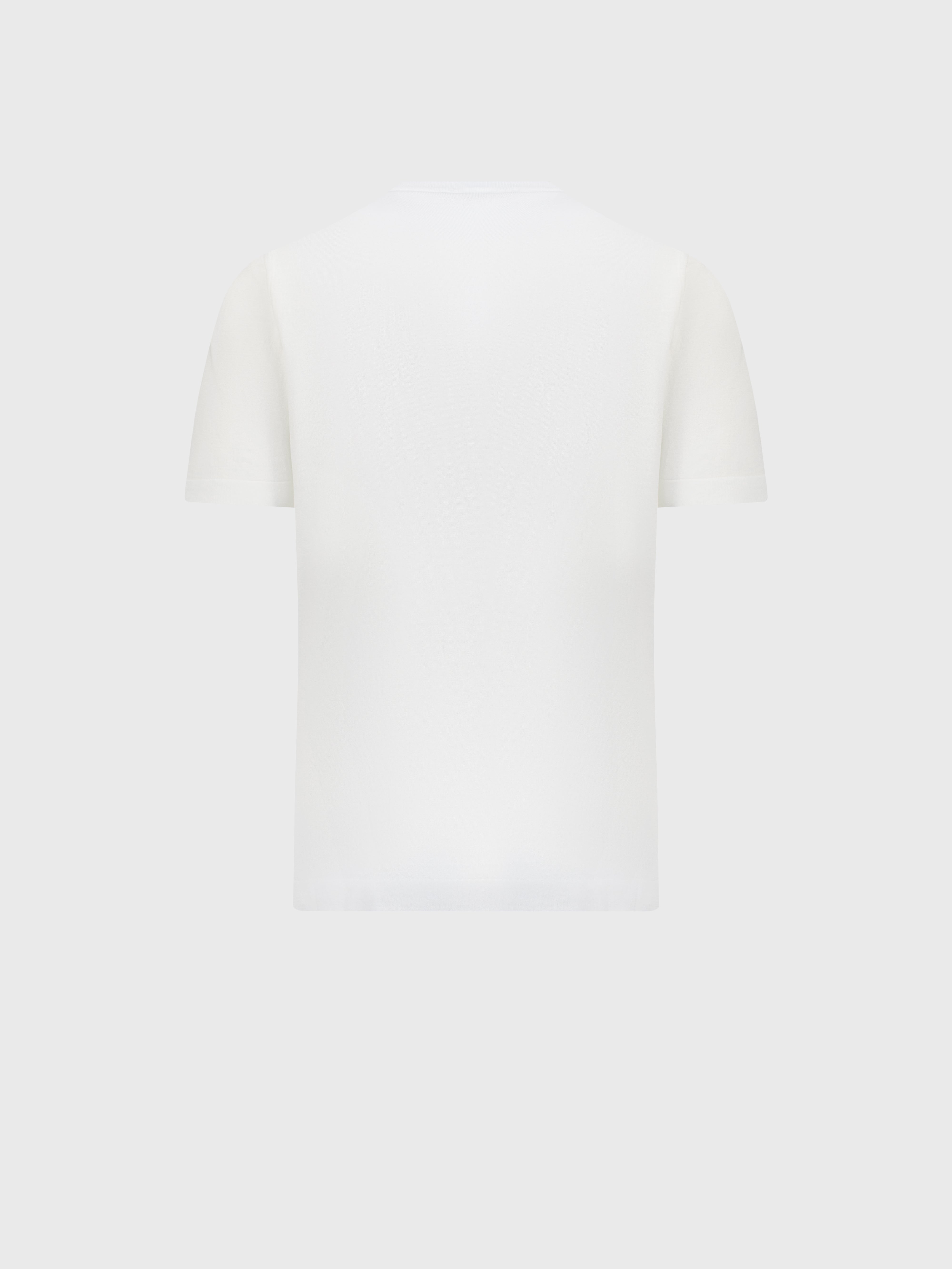 قميص قطني مطرز بتطريز "الأسد الكبير" - أبيض طبيعي