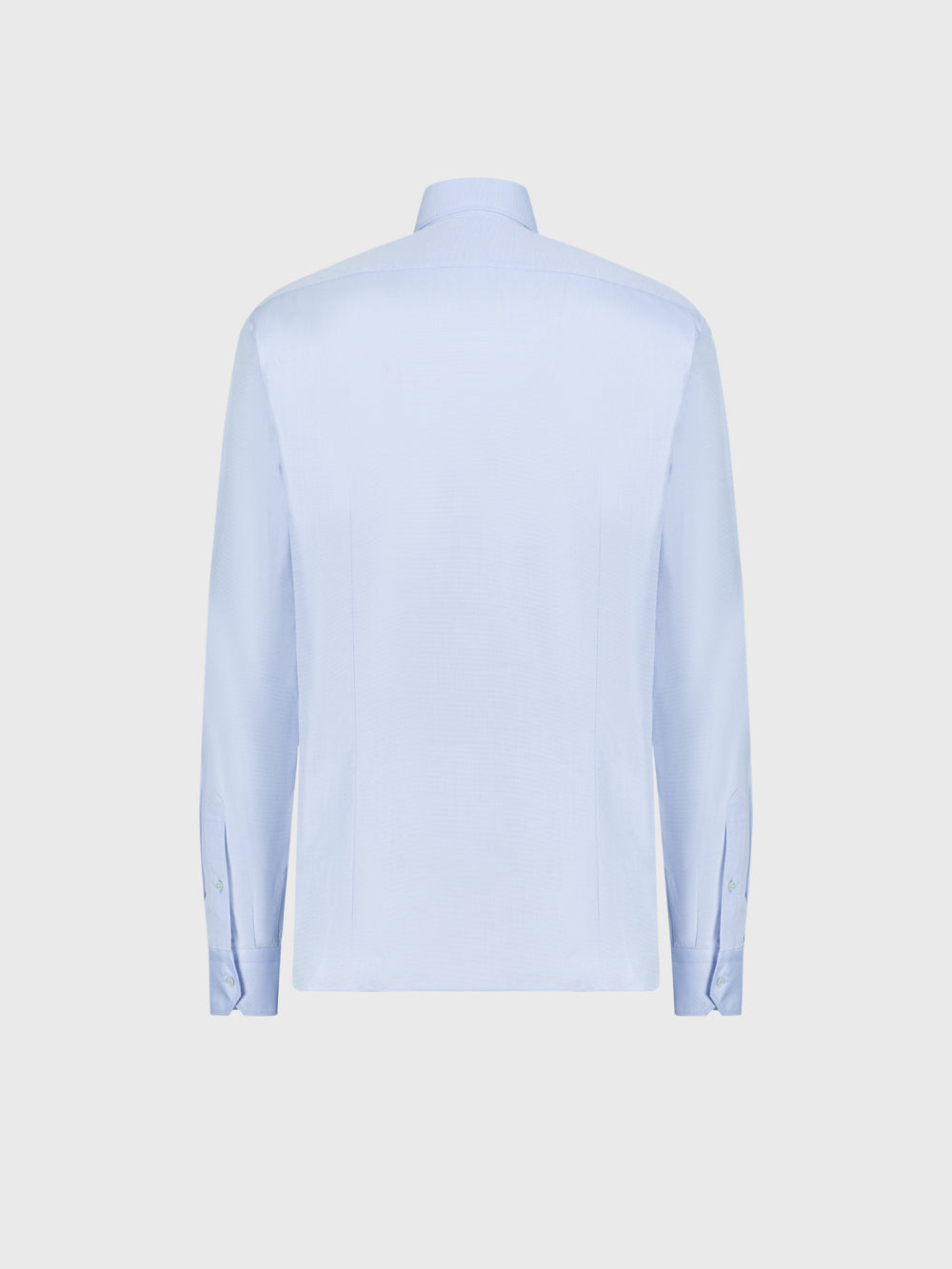 قميص رسمي بياقة ثلاثية مخيطة بملمس رقيق - أزرق أكسفورد