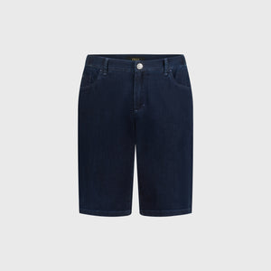 شورت جينز قطن جينز بتطريز زيللي - جينز أزرق