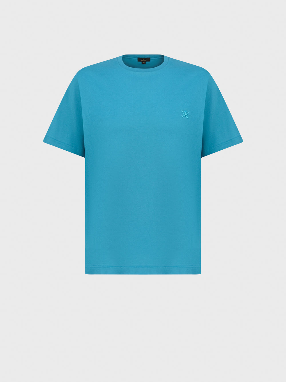 قميص قطني مطرز بتطريز "زيللي كلوب ليون" - طاووس