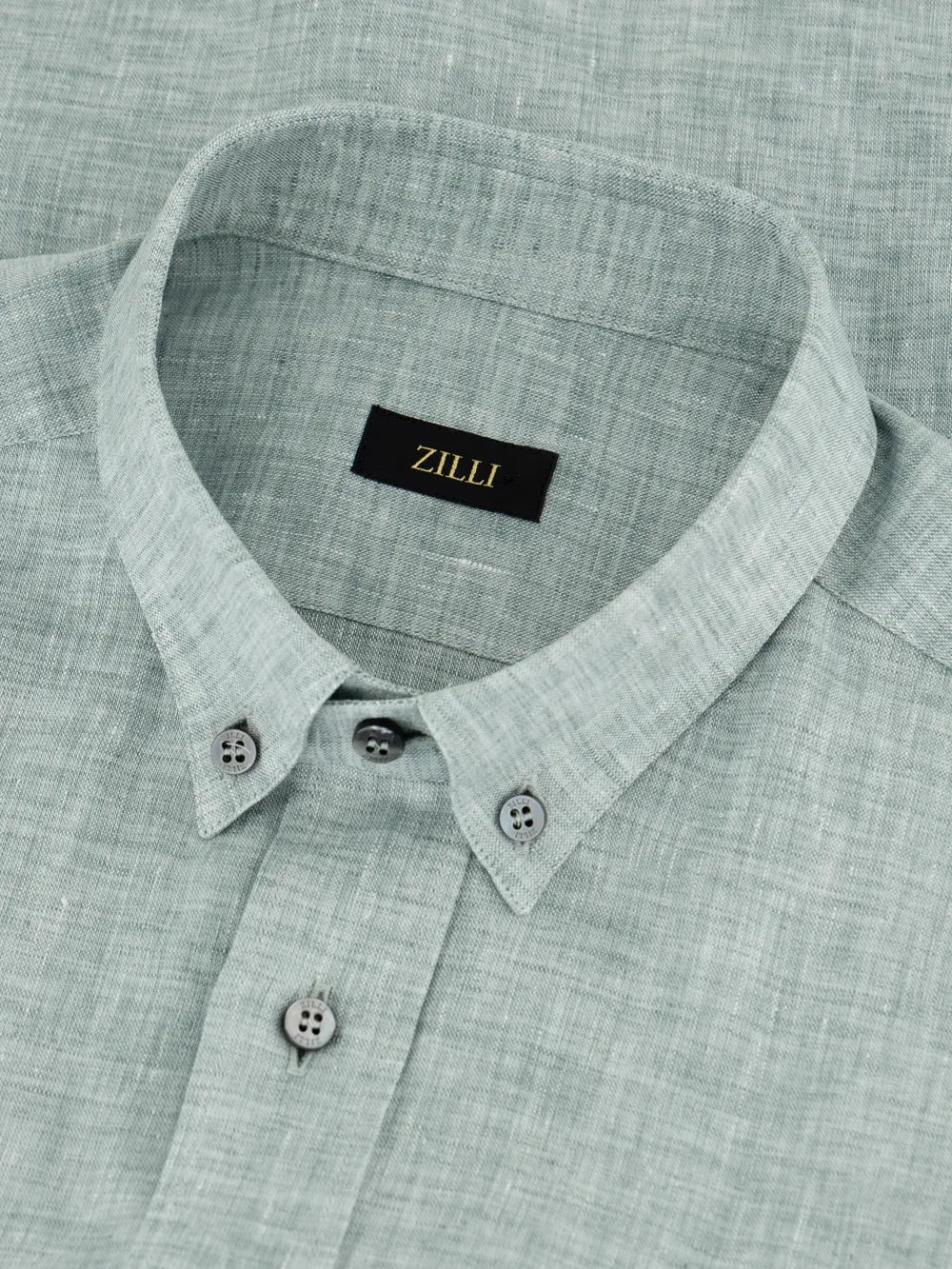 قميص كتان - كاكي باهت