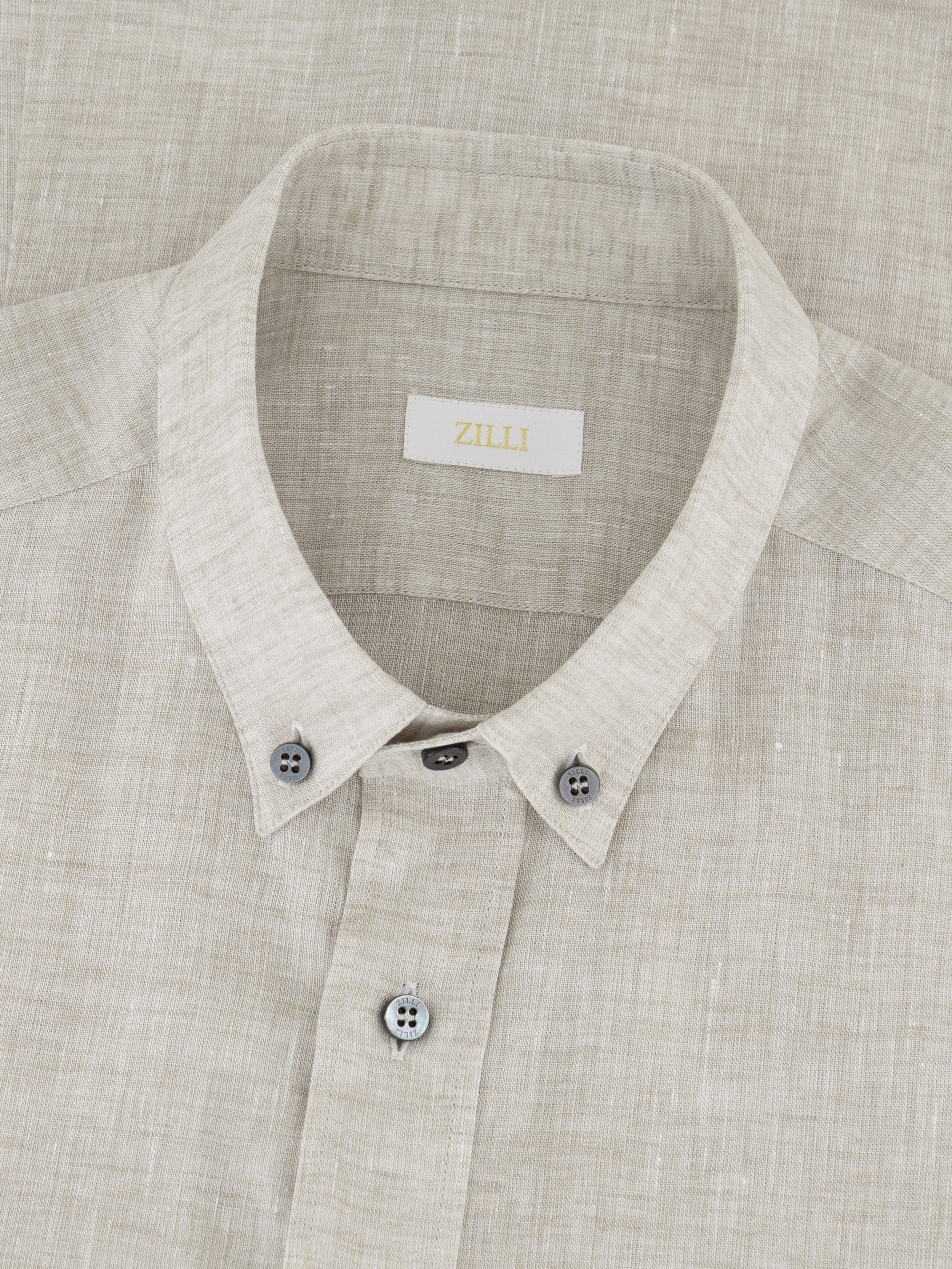 قميص من الكتان - باهت اللون الباهت