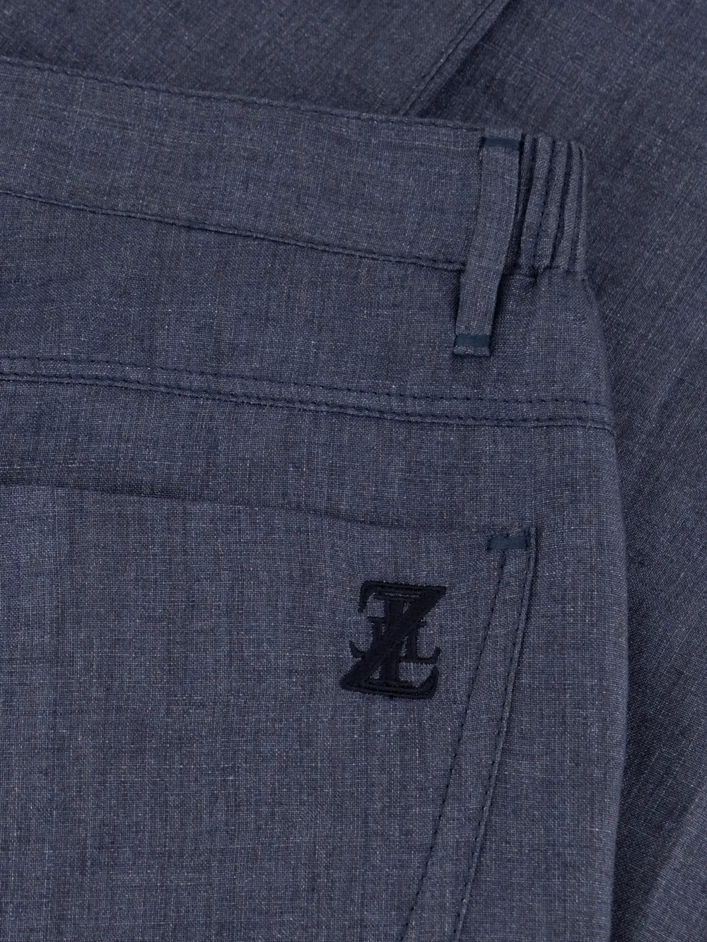 بنطلون جينز كتان بقصة ضيقة - جينز أزرق