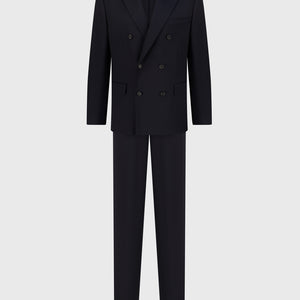 بدلة رسمية من الصوف البكر الرسمي - أزرق كحلي