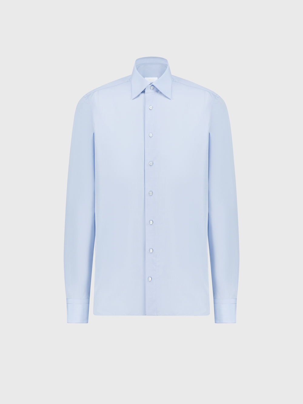 قميص كلاسيكي سادة اللون الأزرق السماوي - أزرق سماوي