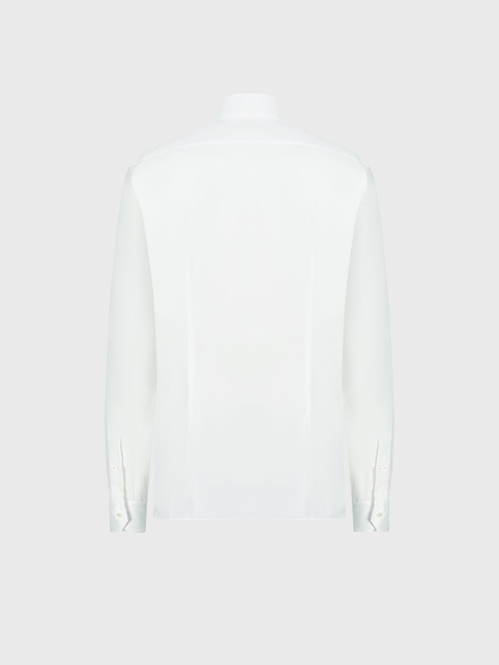 قميص رسمي ثلاثي الياقة مخيط - أبيض