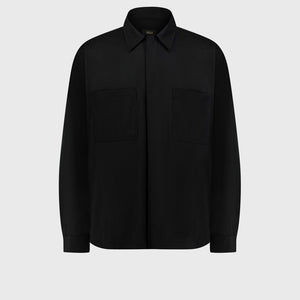 تي شيرت بوكسي بوكسي بجيب - أسود