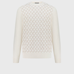 كنزة صوفية من الألماس-بروكيد - أشقر فاتح اللون