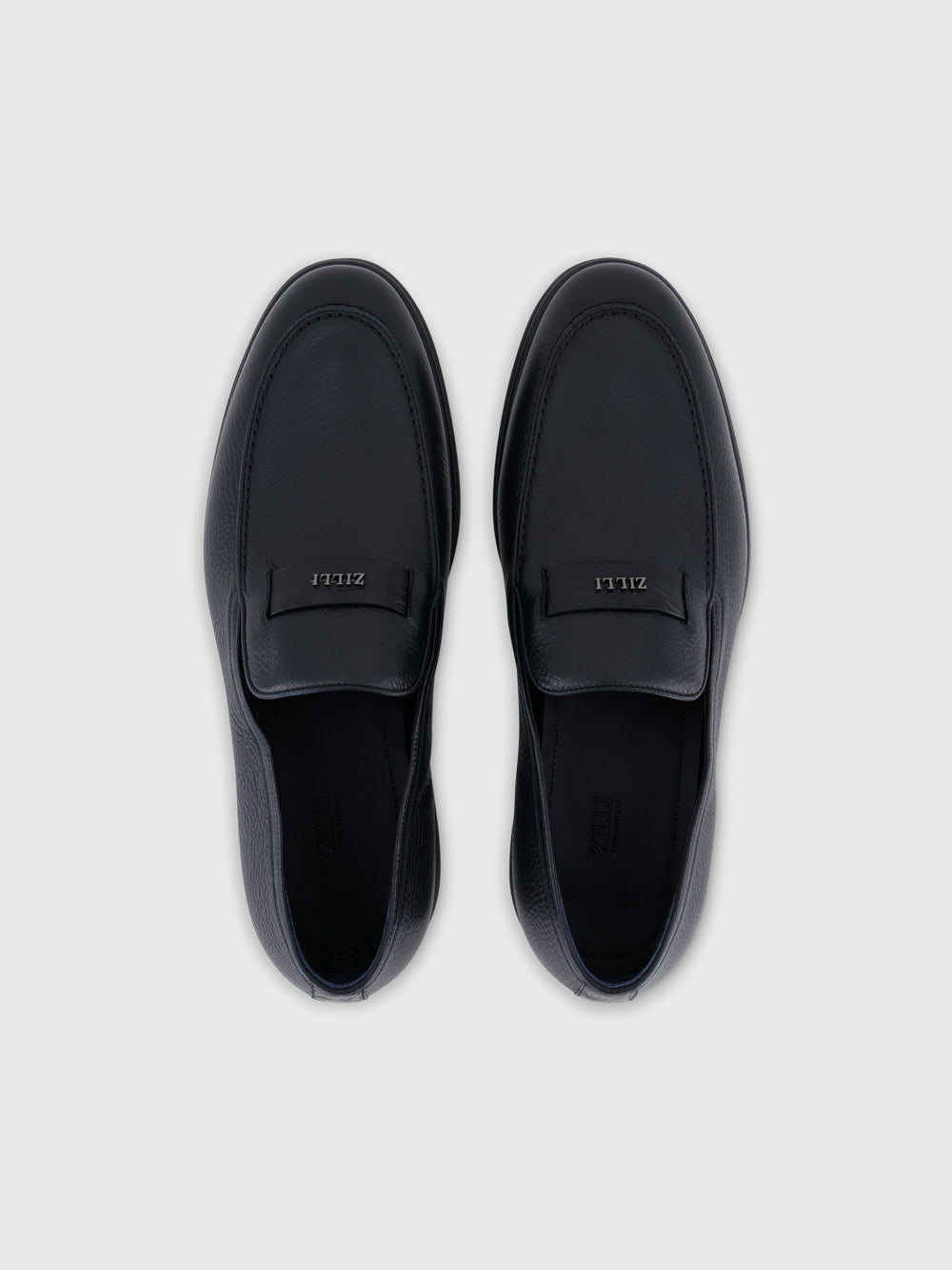 حذاء بدون كعب من جلد الغزال - أزرق كحلي