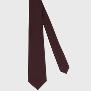 ربطة عنق حريرية محبوكة - كرز غامق