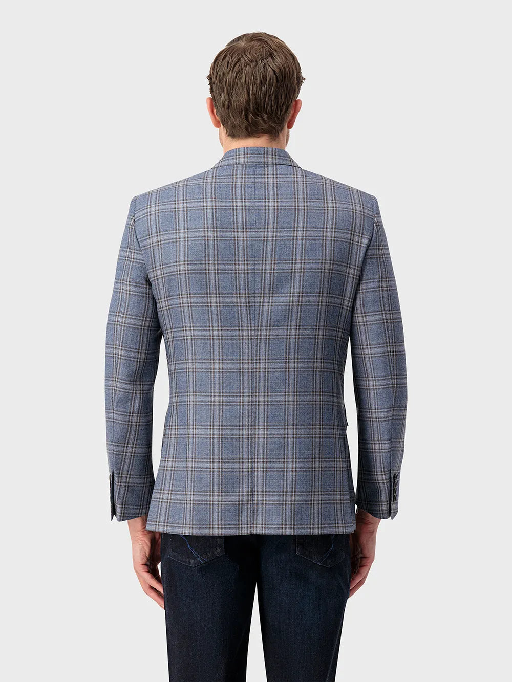 سترة رسمية من الصوف الرسمي بخط كامل - أونيكس أزرق شاحب