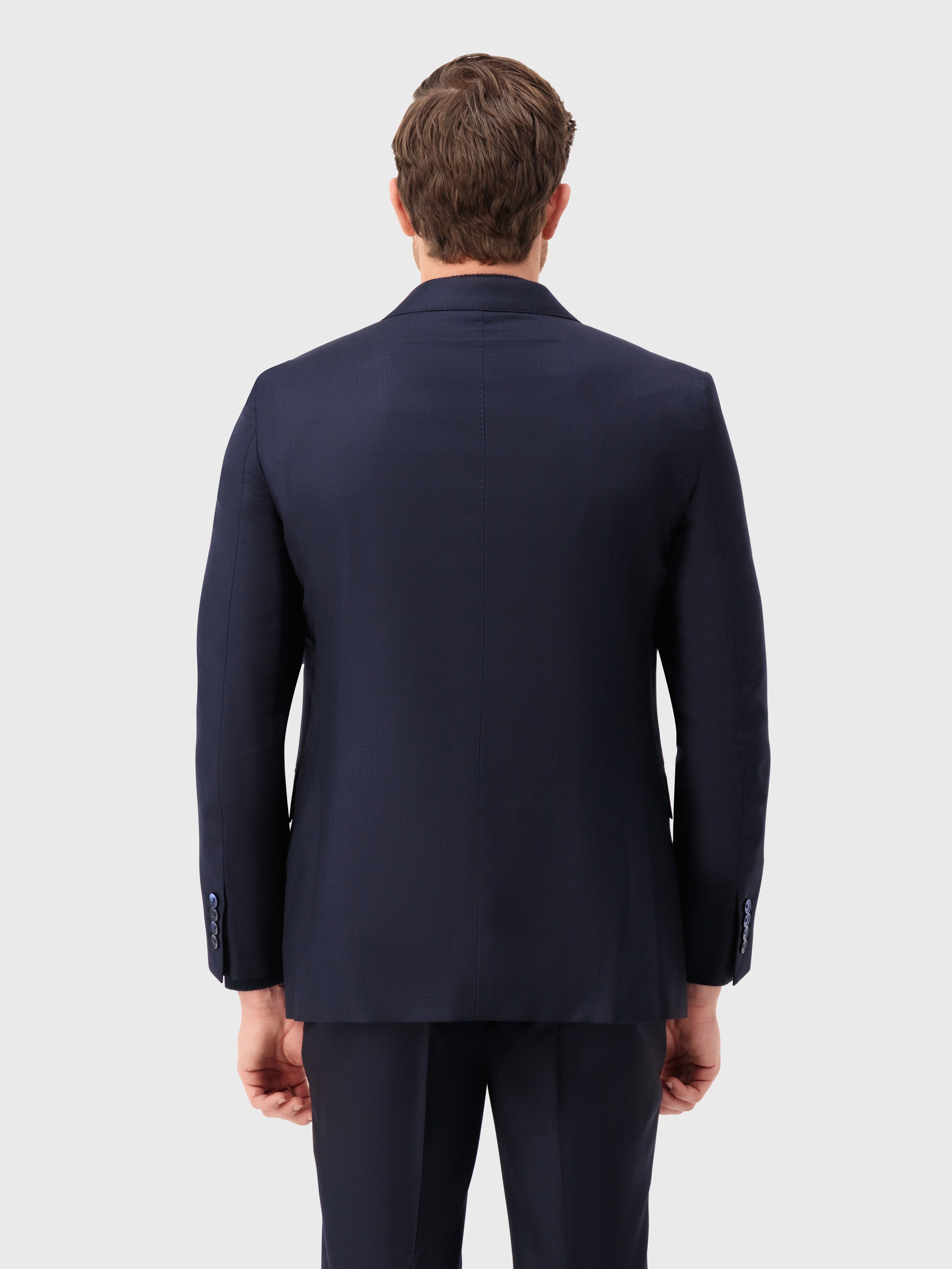 بدلة رسمية من صوف رسمي كحلي داكن