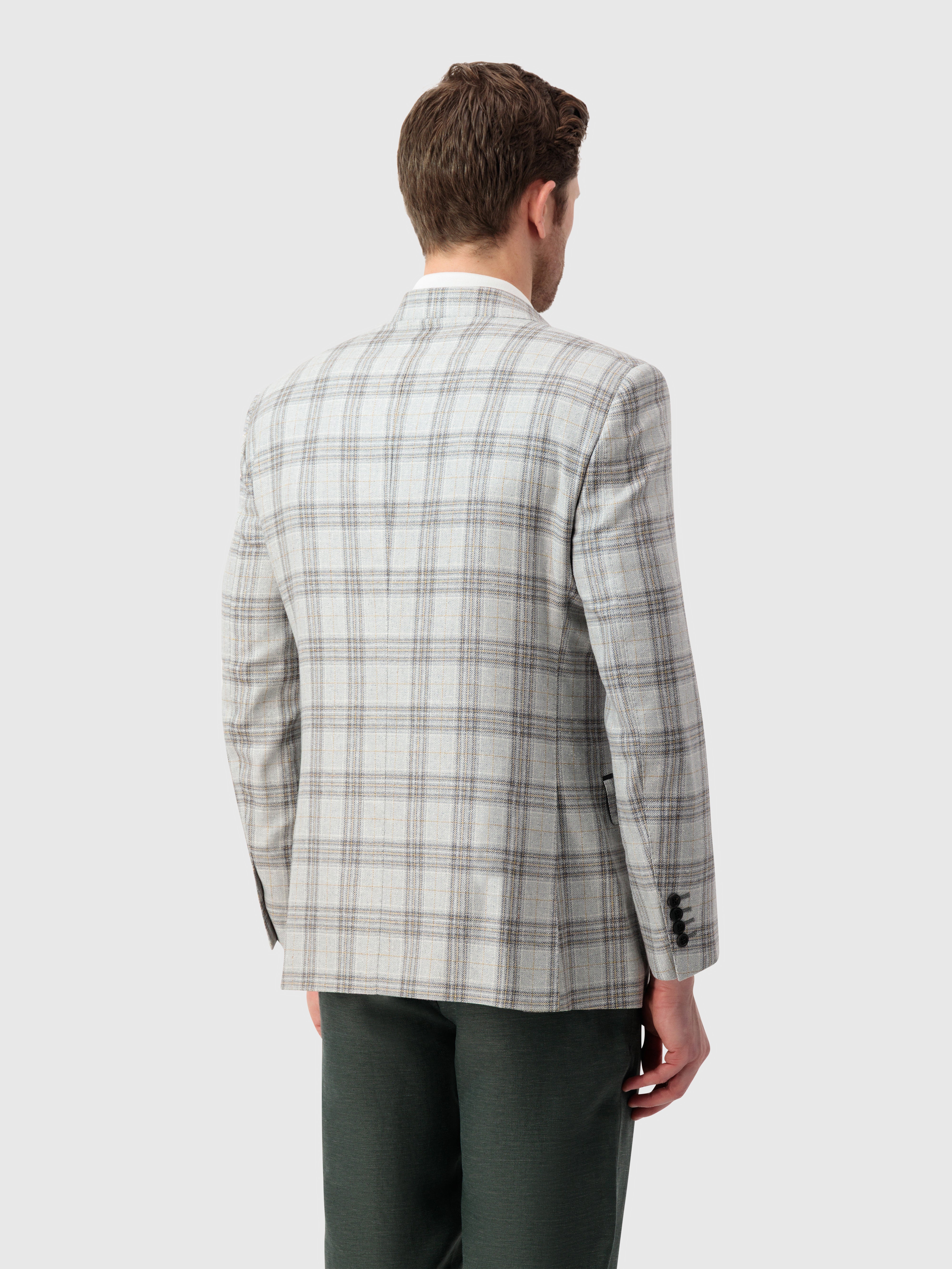 سترة رسمية من الحرير والصوف بخط كامل - كاميل شاحب