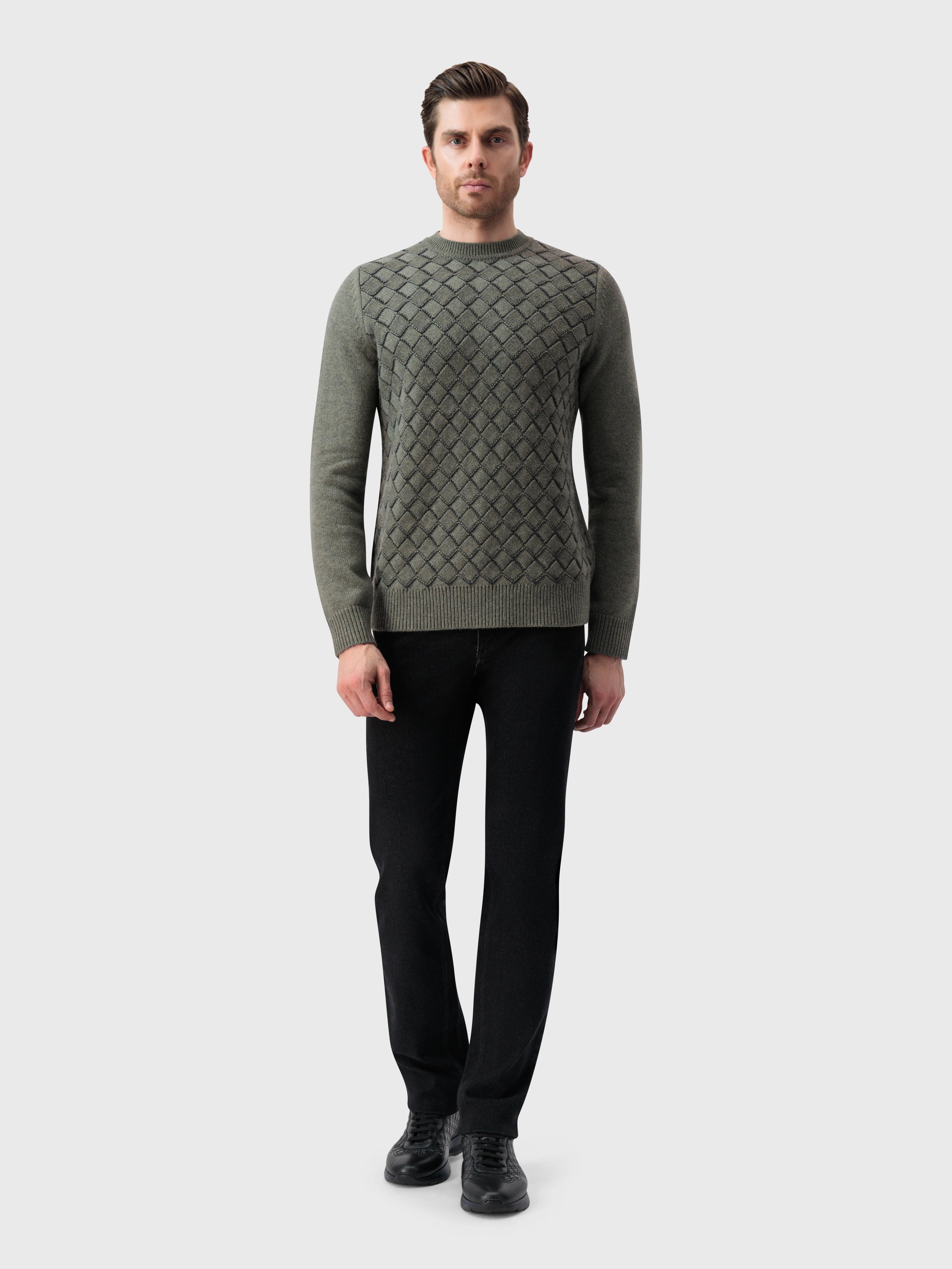 كنزة صوفية من الألماس-بروكيد - يوكاليبتوم الشتاء