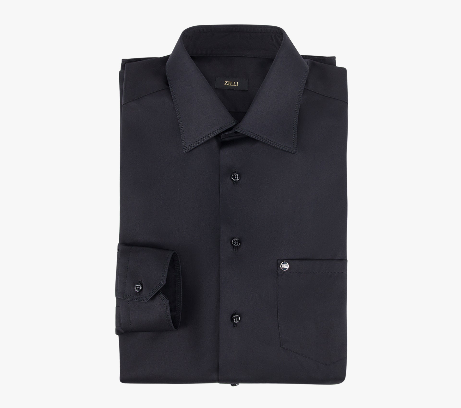 قميص بأكمام طويلة بخياطة ثلاثية