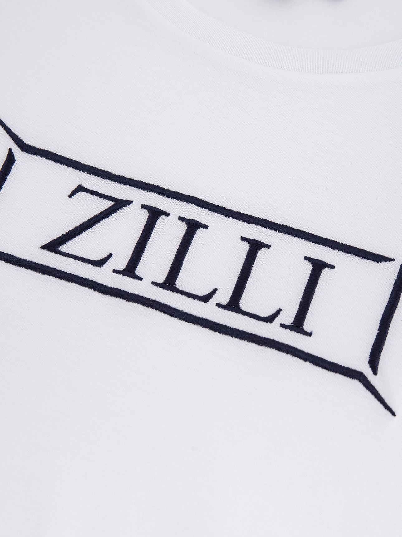 تي شيرت قطن بياقة مضلعة