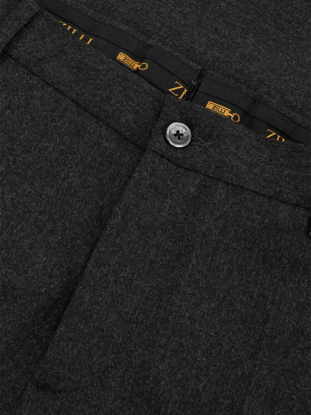Trousers with Leather Details