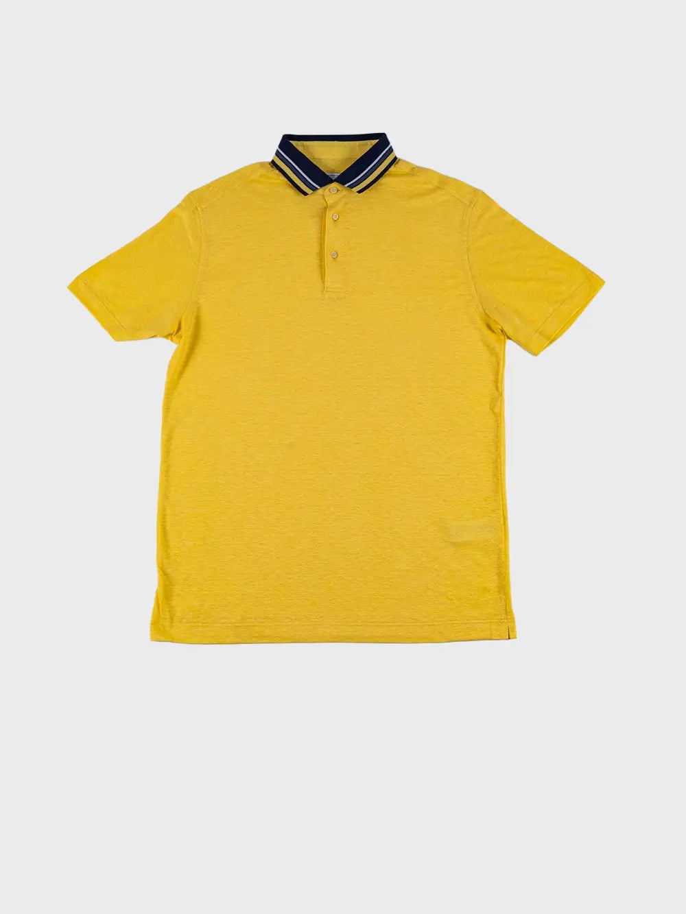 Zilli Short Sleeve Linen Polo Shirt with Classic Button Design