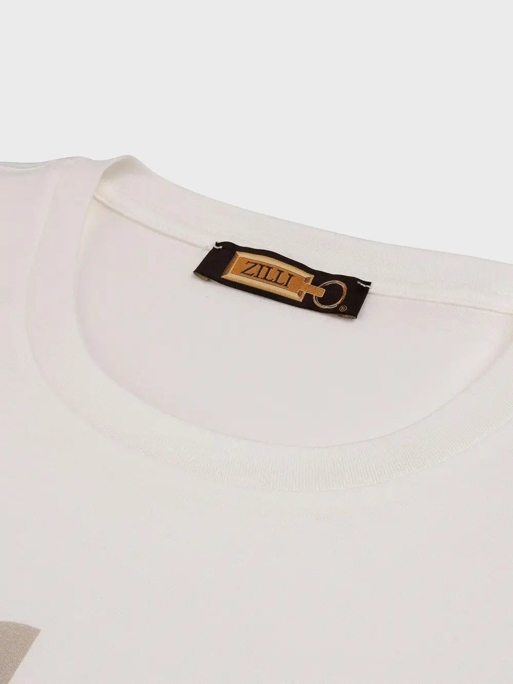 Round neck t-shirt with ZILLI graphic print