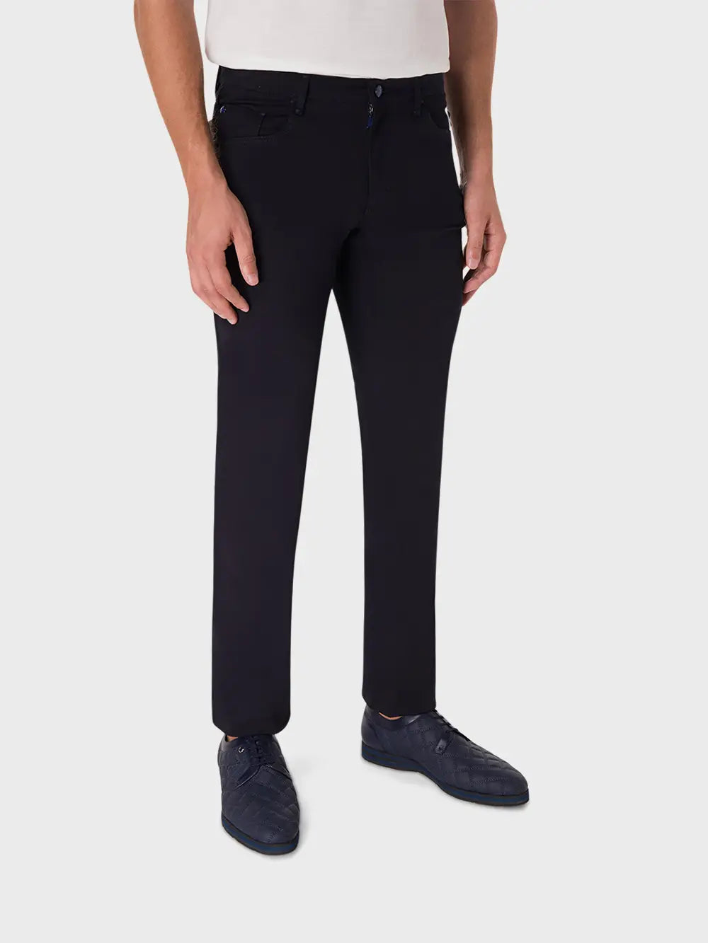 Slim Jeans with Calf Suede Patch