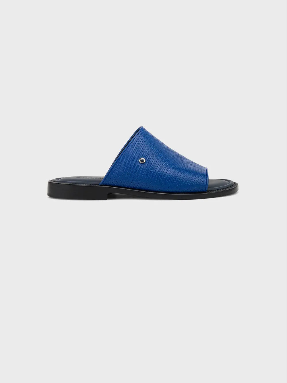 Zilli Elegance Braided Calfskin Sandals with Palladium-Finish Rivet