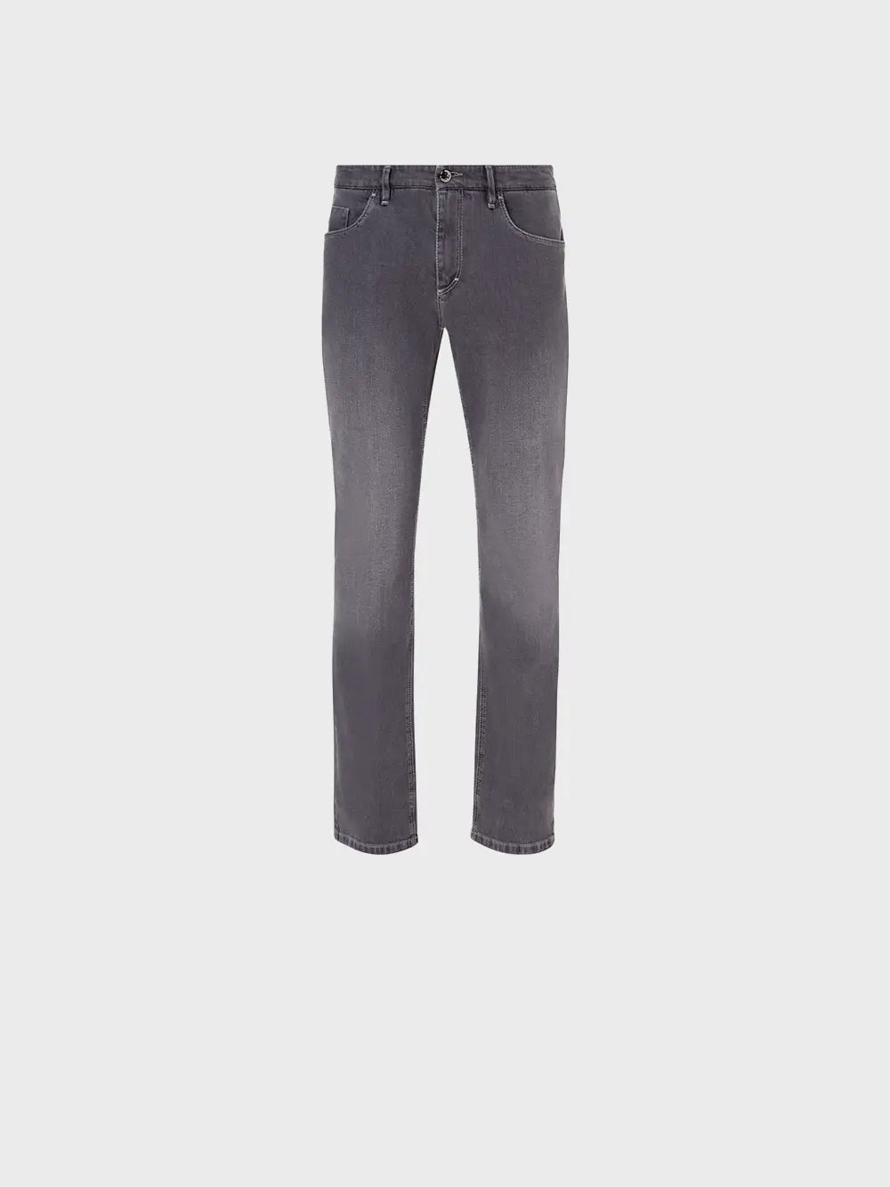Regular Fit Stretch Cotton Jeans with Crocodile Details