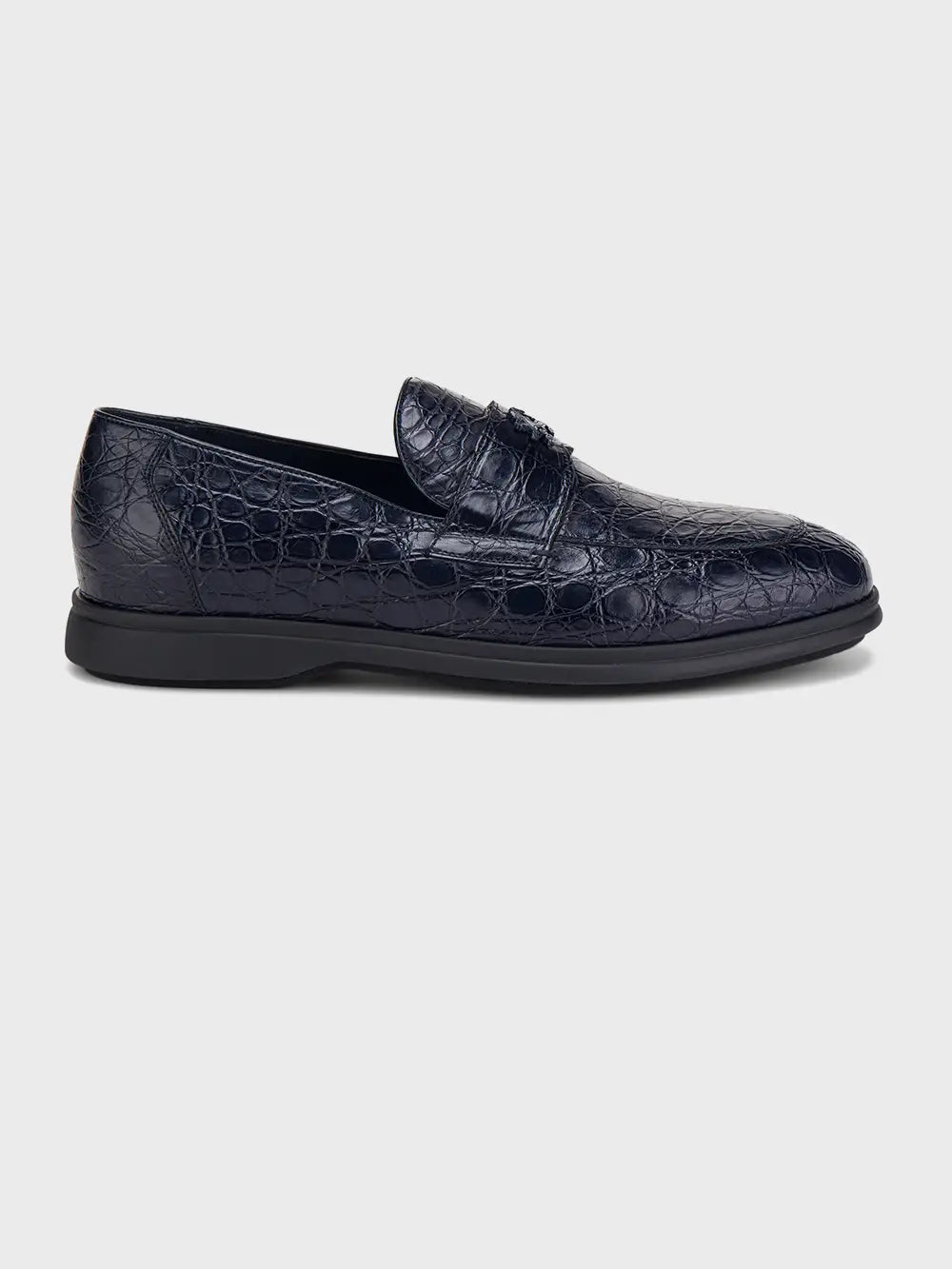 Caiman Loafers with Black Rubber Sole
