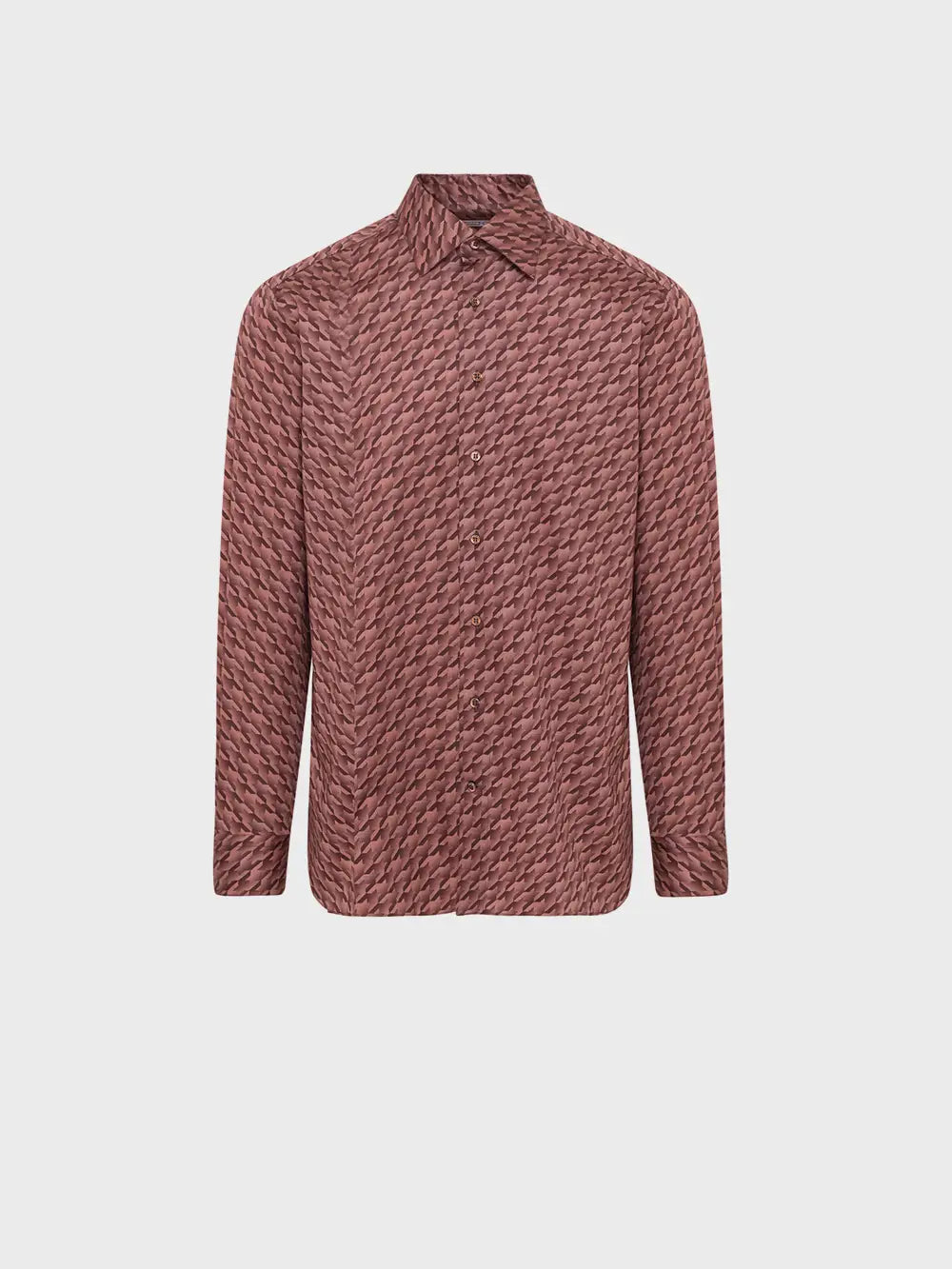Long Sleeves Shirt with Houndstooth Pattern
